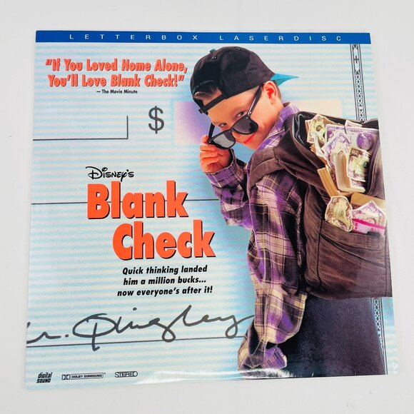 Walt Disney Home Video Movie Blank Check Letterbox Laserdisc LD NTSC - Picture 2 of 7